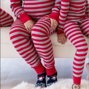 Hanna Andersson organic Swedish pajama pants for her SOLD OUT red and grey Med